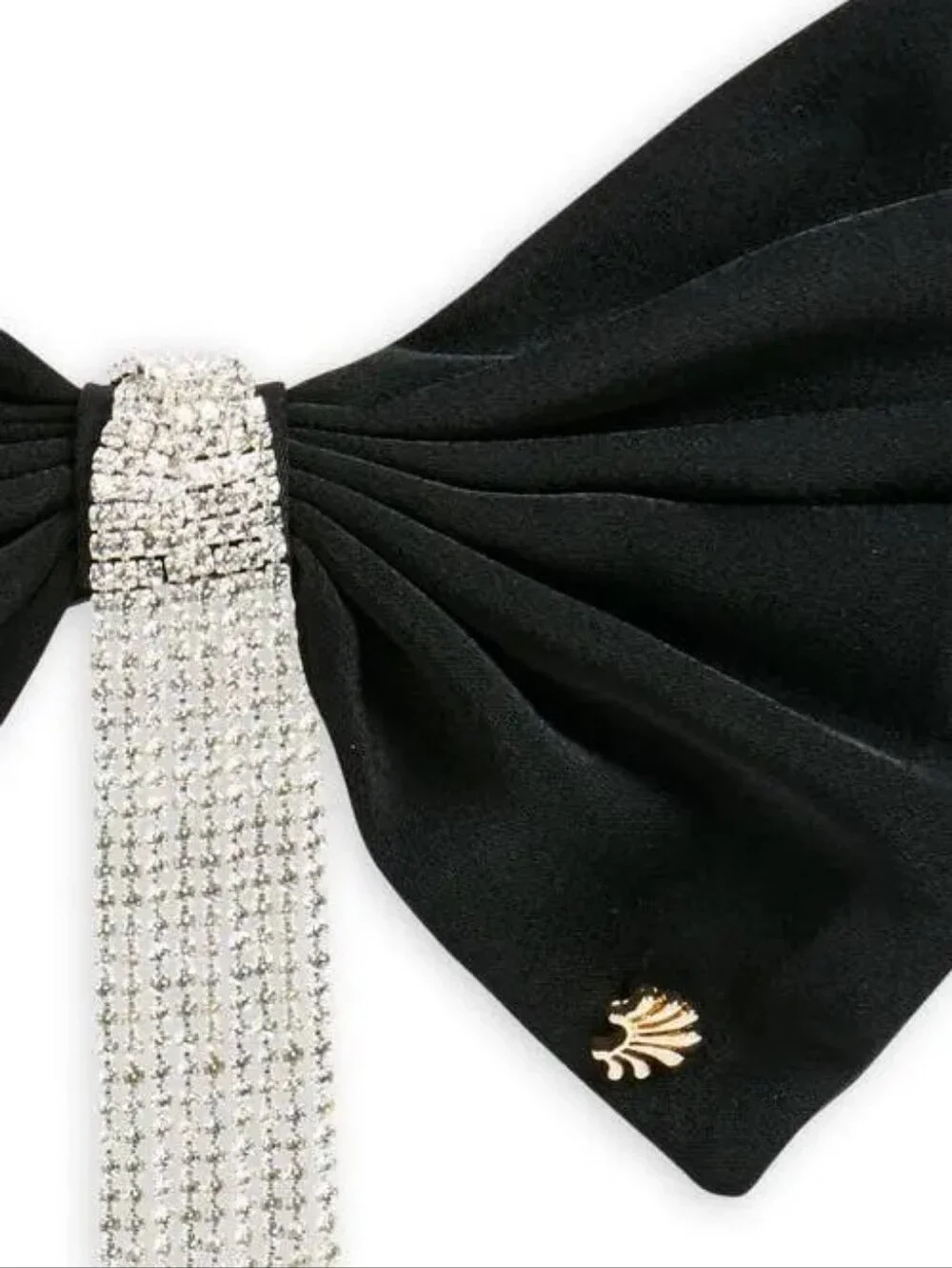 LELE SADOUGHI Jet Crystal Kristina Crystal Bow Barrette
